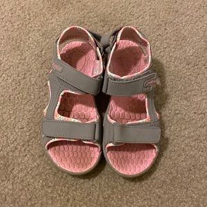 Kids Pink and Gray Sandals